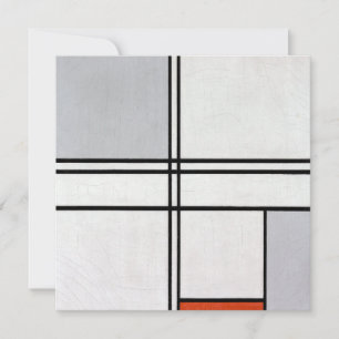 Carte Composition (no 1) Gris-rouge   Piet Mondrian  
