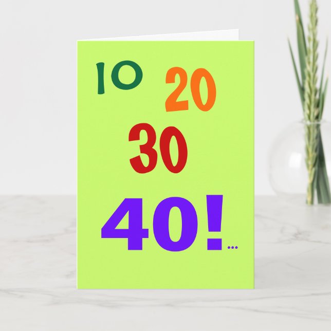 Carte Comptable 40e anniversaire 40 comptabilité continu (Devant)