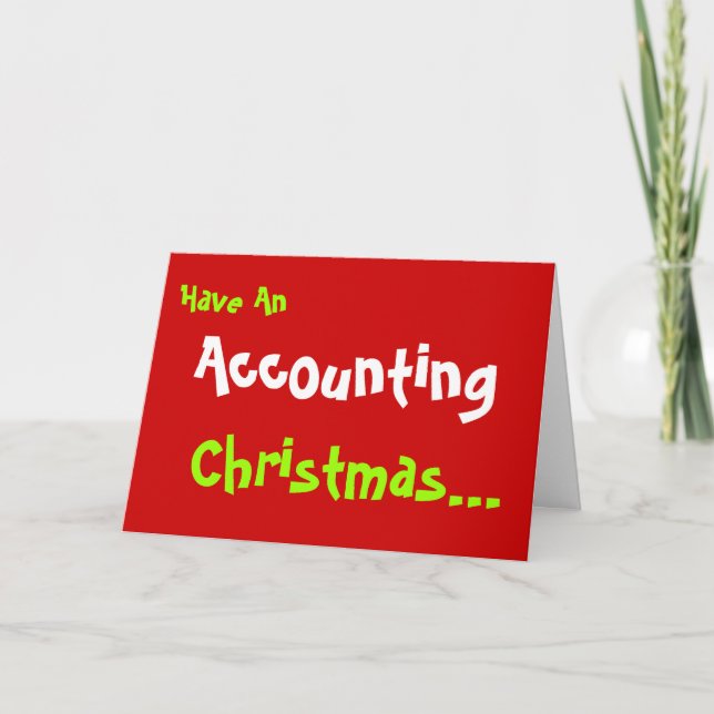 Carte comptable personnalisée de Noël comptable (Devant)