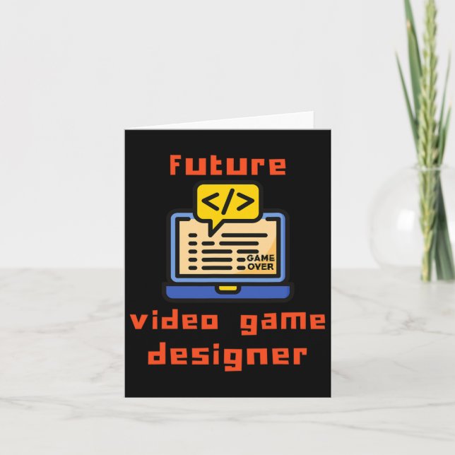 Carte Concepteur de jeu vidéo Programmeur Codeur  (Devant)