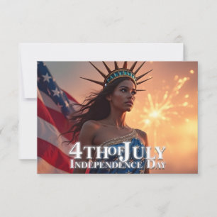 Carte Conception 4 juillet splendide - Fireworks & Freed