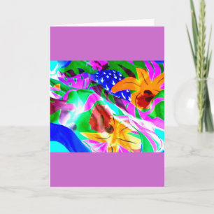 Carte Conception abstraite de photo d'affichage floral