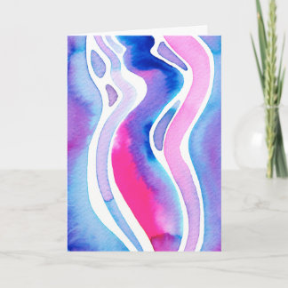 Carte Conception aquarelle abstraite