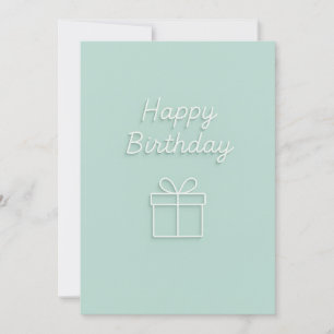Carte Conception cadeau d'anniversaire minimaliste