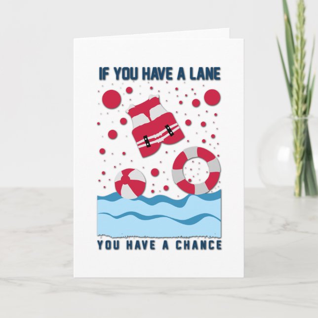 Carte Conception cool Lifeguard - Si Vous Avez Une Voie (Devant)