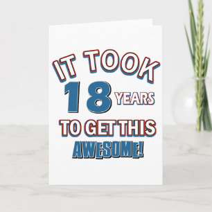 Carte Conception d'anniversaire de 18 ans