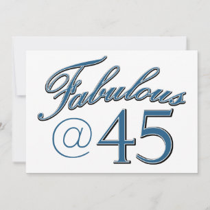Carte Conception d'anniversaire de 45 ans