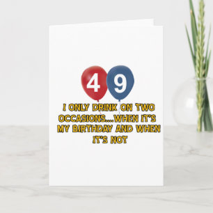 Carte Conception d'anniversaire de 49 ans