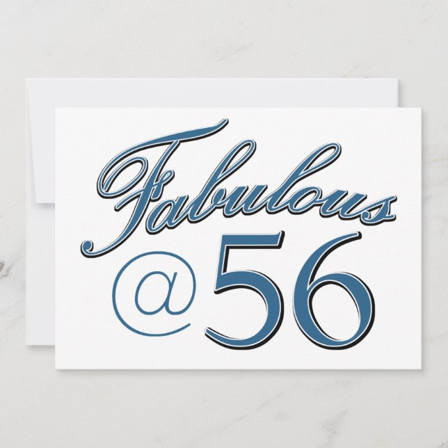 Carte Conception d'anniversaire de 56 ans (Devant)