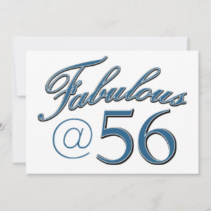 Carte Conception d'anniversaire de 56 ans