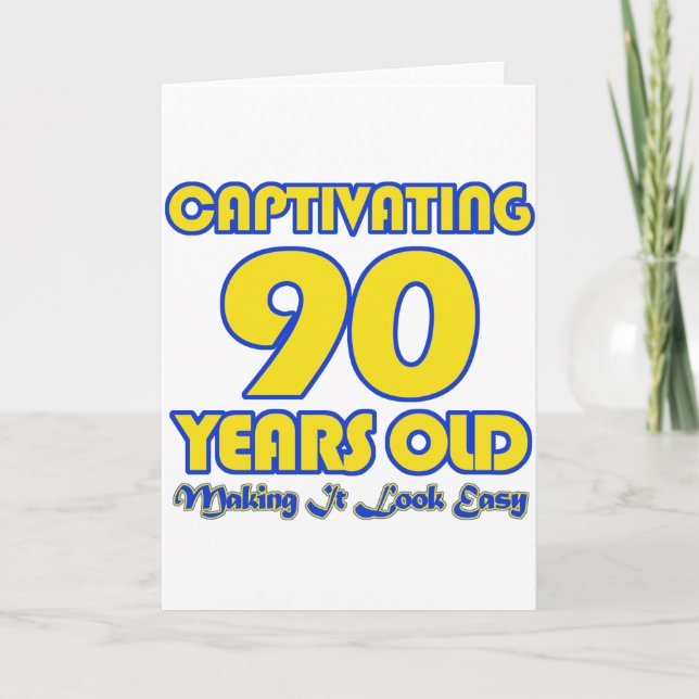 CARTE CONCEPTION D'ANNIVERSAIRE DE 90 ANS (Devant)