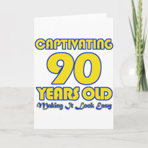 CARTE CONCEPTION D'ANNIVERSAIRE DE 90 ANS