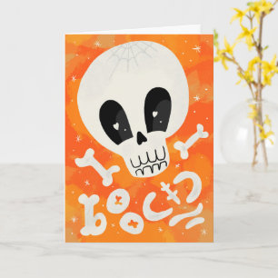 Carte Conception de Bones de crâne de Boo d'Halloween