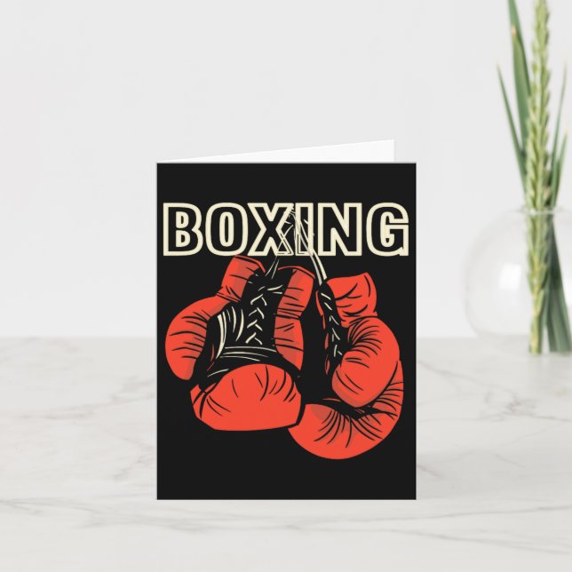 Carte Conception de boxe Gants de boxe Artiste martiale (Devant)