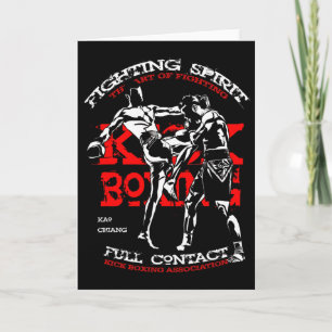 Carte Conception de combattant de kick boxing pour les f
