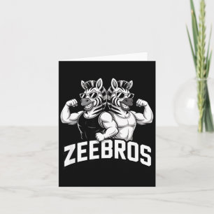 Carte Conception de duo de zèbre mignon Zeebros pour les