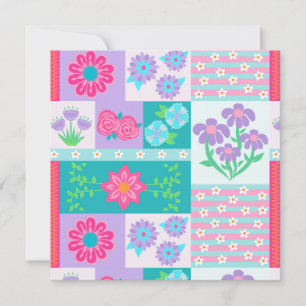 Carte Conception de fleurs vibrantes en fleurs