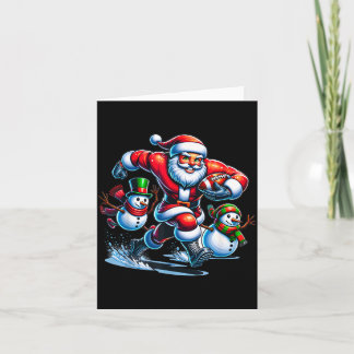 Carte conception de football de Noël santa jouant au foo