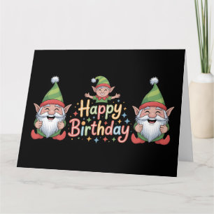 Carte Conception de Gnome et d'Elf pour Joyeux Anniversa