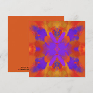 Carte Conception de graphisme abstrait orange violet et