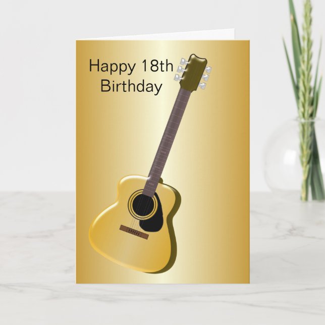 Carte Conception de guitare personnalisée 18e anniversai (Devant)