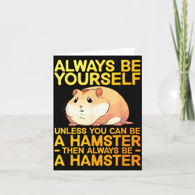 Carte Conception de hamster mignon pour hommes femmes en (Devant)