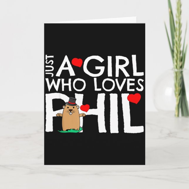 Carte Conception de la Journée de la marmotte mignonne d (Devant)