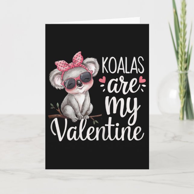 Carte Conception de la Saint-Valentin de l'ours koala mi (Devant)