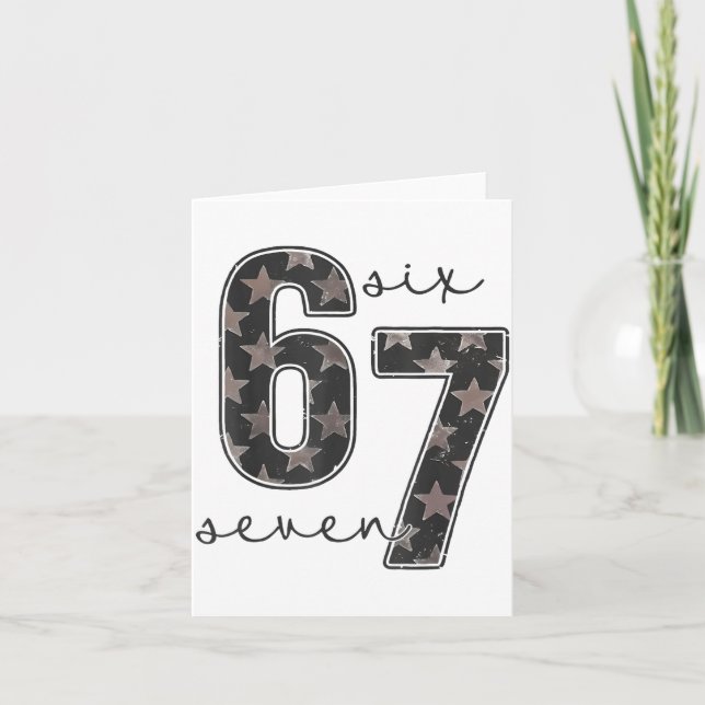 Carte Conception de mème amusant Six Sept 6 7  (Devant)