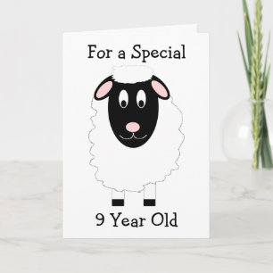 Carte Conception de mouton personnalisée 9e anniversaire