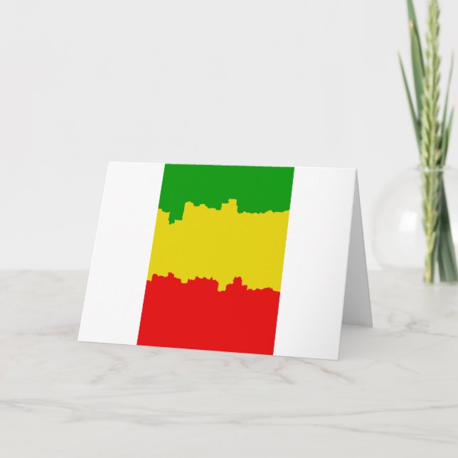Carte Conception de rayures de Rasta (Devant)