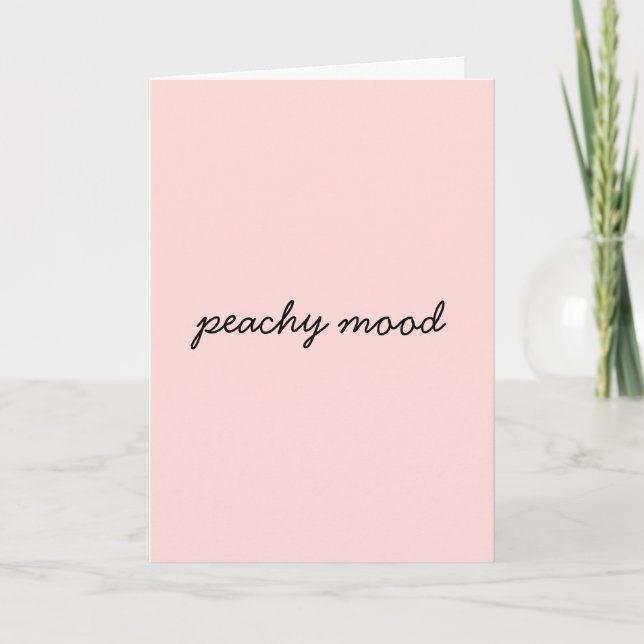Carte Conception de script minimal moderne Just Peachy (Devant)