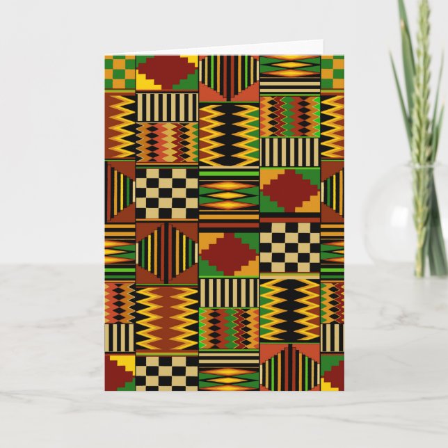 Carte Conception de tissu Royal Kente en Afrique (Devant)