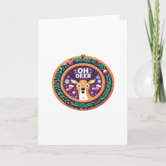 Carte Conception de vacances de Noël Oh Cerf Festive