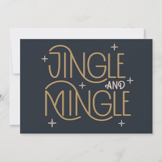 Carte Conception de vacances festive Jingle and Mingle (Devant)