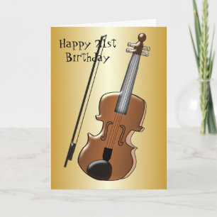 Carte Conception de violon Personnalisé 21e anniversaire