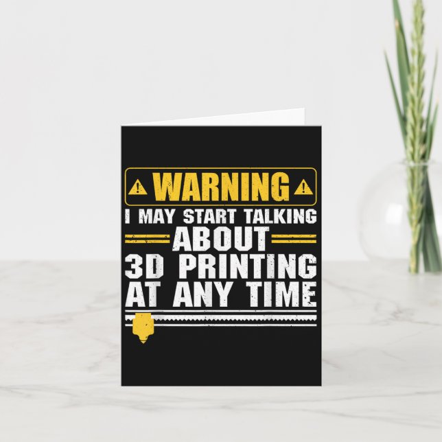 Carte Conception d'impression 3D pour hommes femmes impr (Devant)