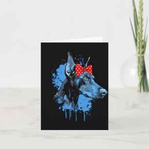 Carte Conception drôle de doberman pour la fête des mère