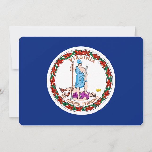 Carte Conception du drapeau de l'État de Virginie (Devant)