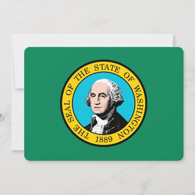 Carte Conception du drapeau de l'État de Washington (Devant)