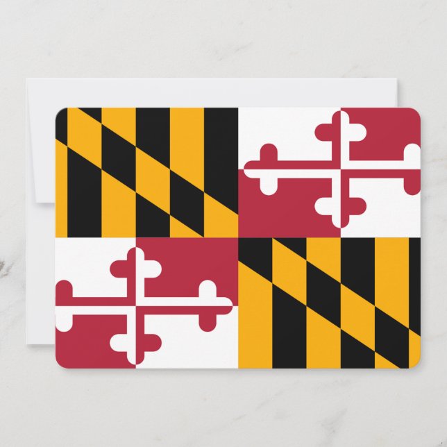 Carte Conception du drapeau de l'État du Maryland (Devant)