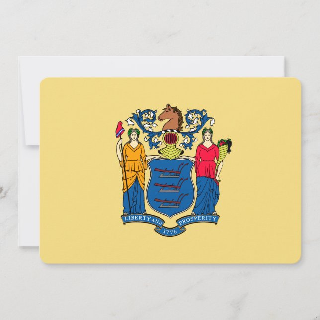 Carte Conception du drapeau de l'État du New Jersey (Devant)
