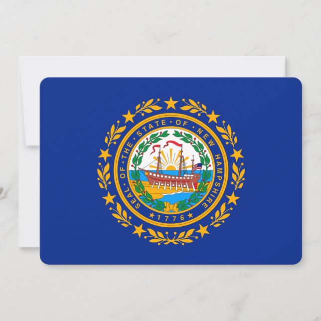 Carte Conception du drapeau d'état du New Hampshire (Devant)