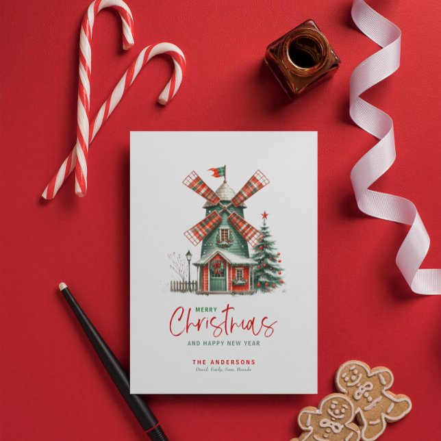 Carte Conception du thème de Noël dans les petites ville (Créateur téléchargé)