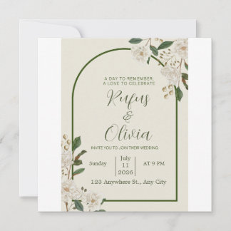 Carte Conception élégante d'invitation de mariage - Pers