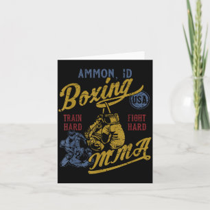 Carte Conception en détresse vintage USA Boxe MMA ID Amm