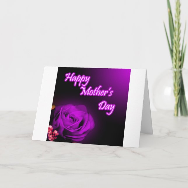Carte Conception heureuse du jour de mère de rose de (Devant)
