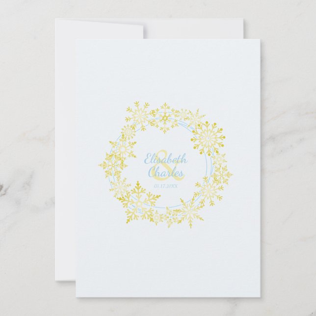 Carte Conception inspirée de l'hiver pour le Mariage (Devant)