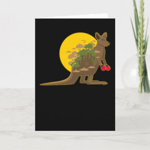 Carte Conception Kangourou Kangourous Australie Marsupia