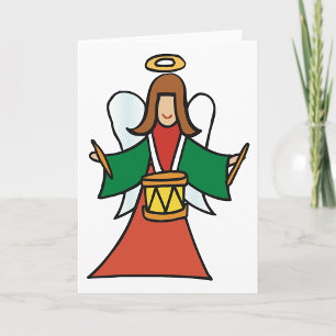 Carte Conception musicale de fêtes de Noël d'ange batteu